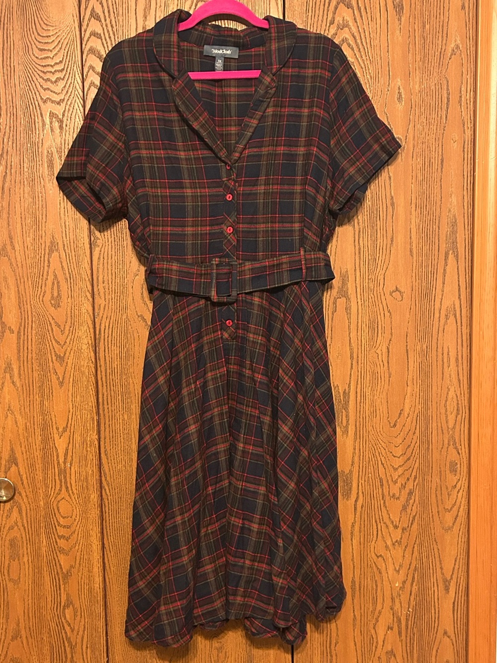 ModCloth Rustic Elegance Casual Dress-Sailor Sea Plaid - Picture 2 of 3